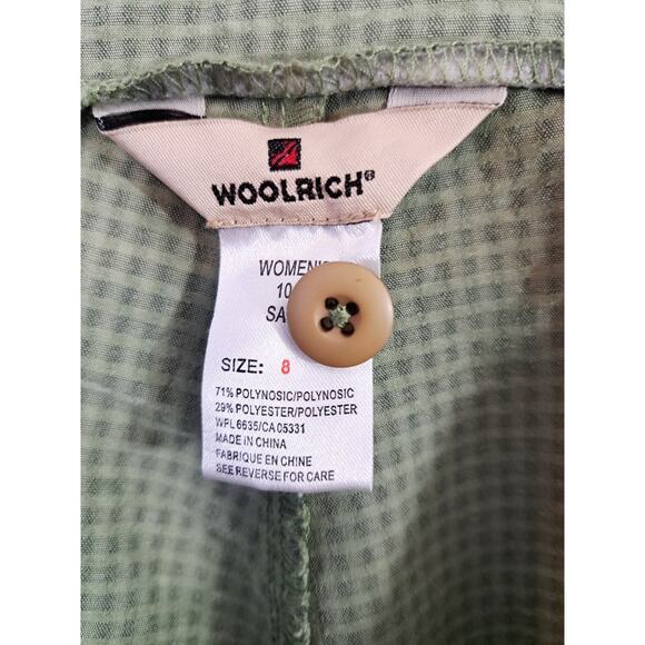 Woolrich Women's Green Check Print Capri Length Pants In Size 8 - Picture 3 of 4